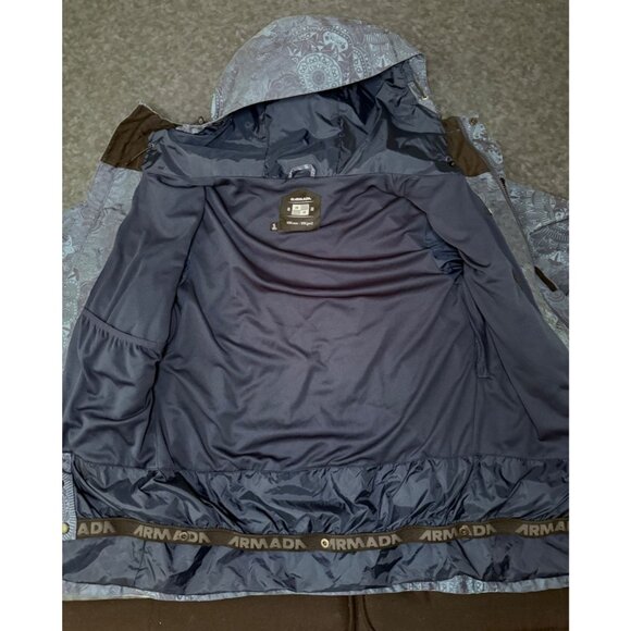 Armada Aspect Snowboard Jacket - Blue Mandala & White - Men's Small - Picture 7 of 14
